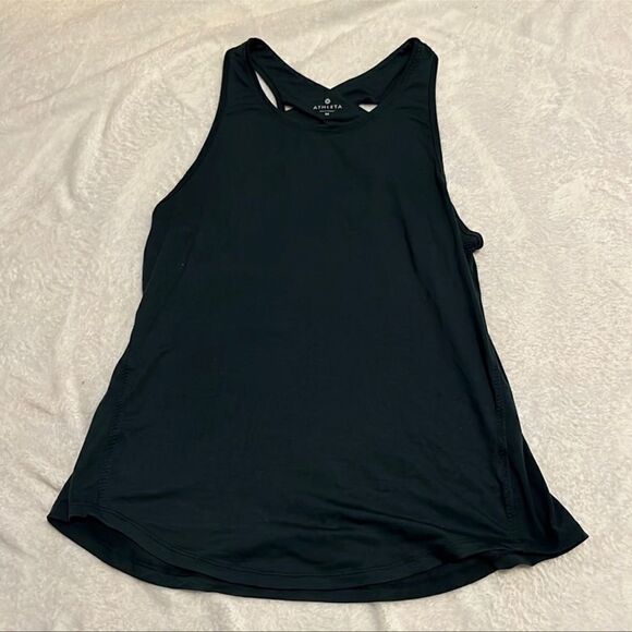 Athleta Yogini Tank Open Back Green XS - Picture 3 of 6